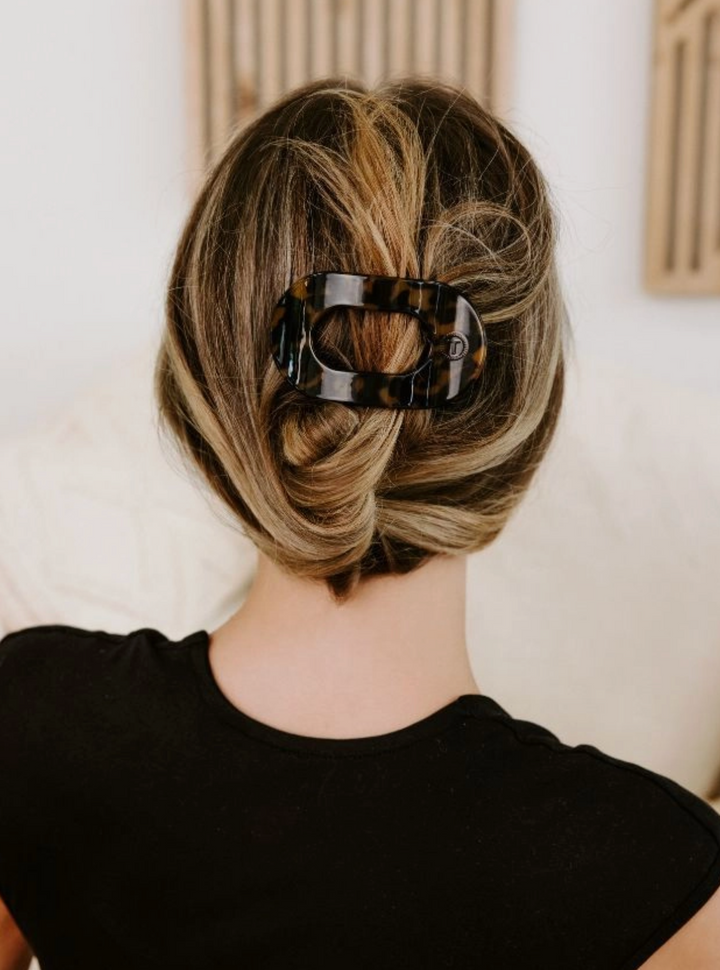 Round Flat Hair Clip | Small | Tortoise