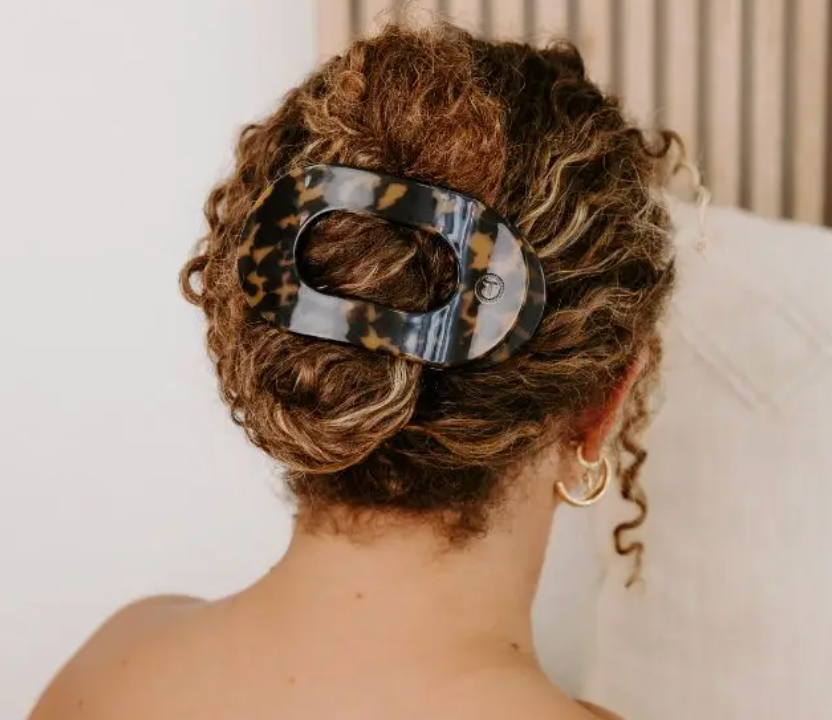 Round Flat Hair Clip | Large | Tortoise