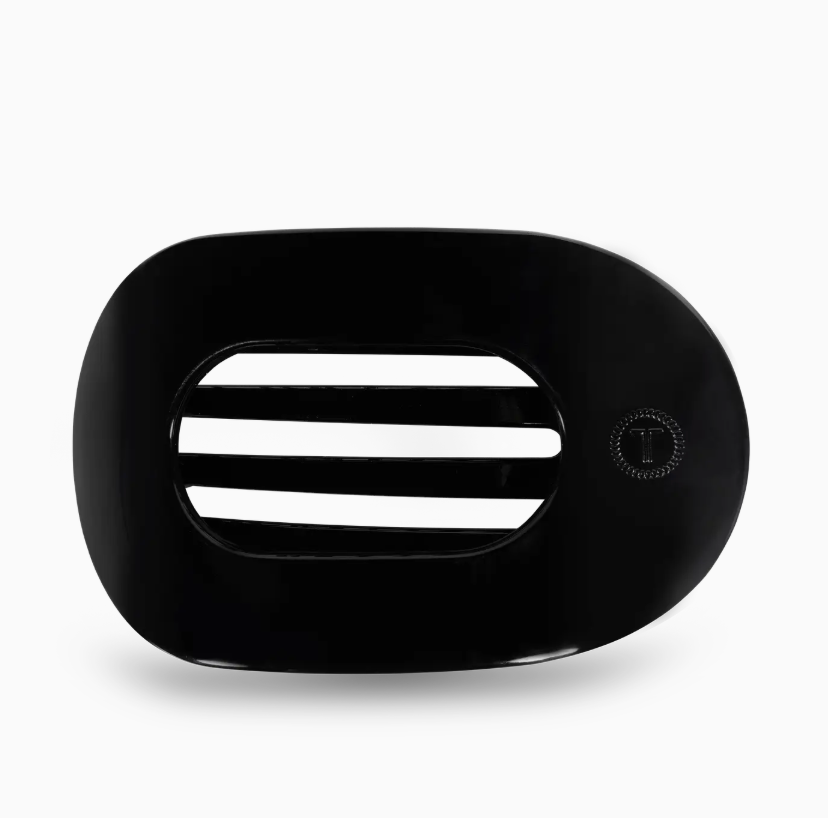 Round Flat Hair Clip | Large | Jet Black