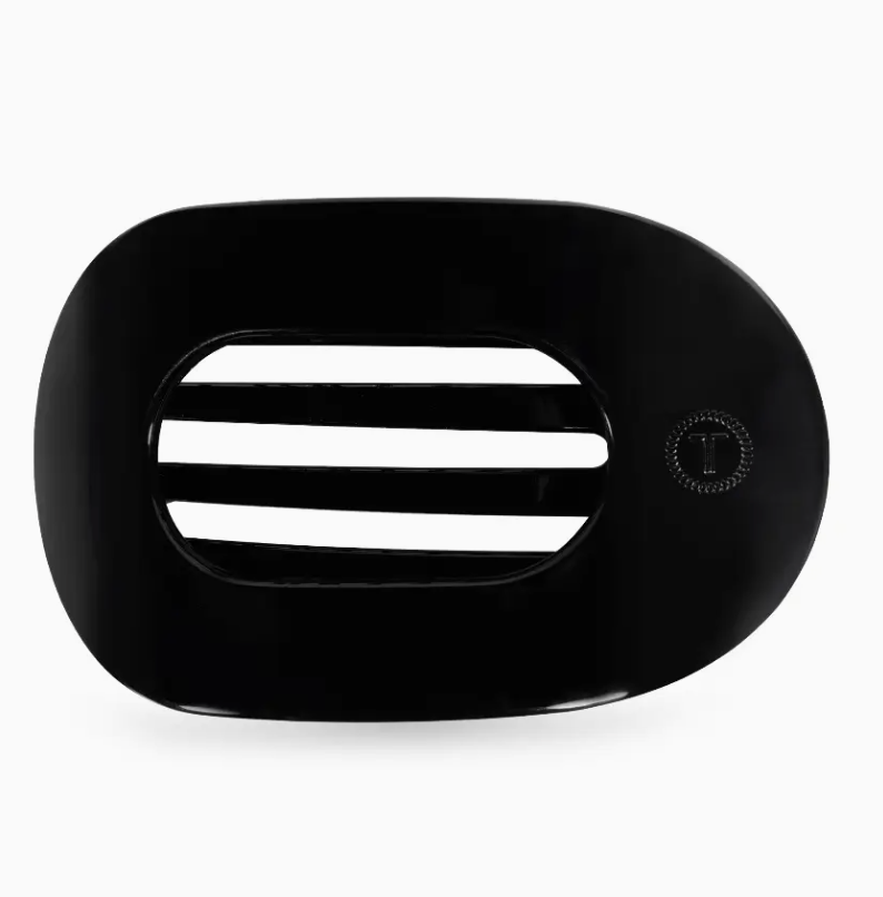 Jet Black | Tiny | Flat Round Hair Clip