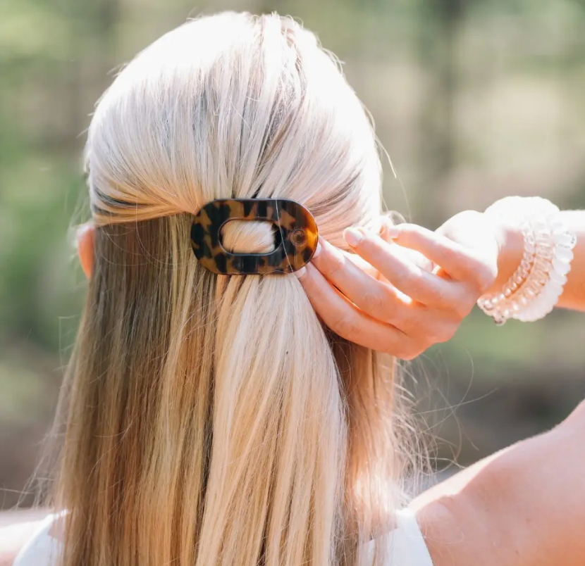 Tortoise | Tiny | Flat Round Hair Clip