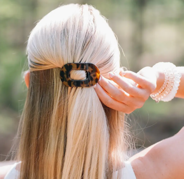 Tortoise | Tiny | Flat Round Hair Clip