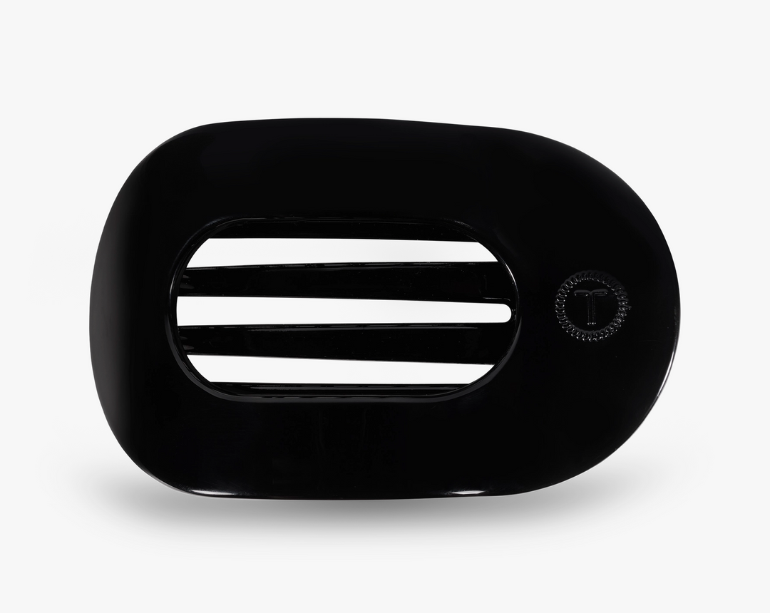 Round Flat Hair Clip | Med. | Jet Black