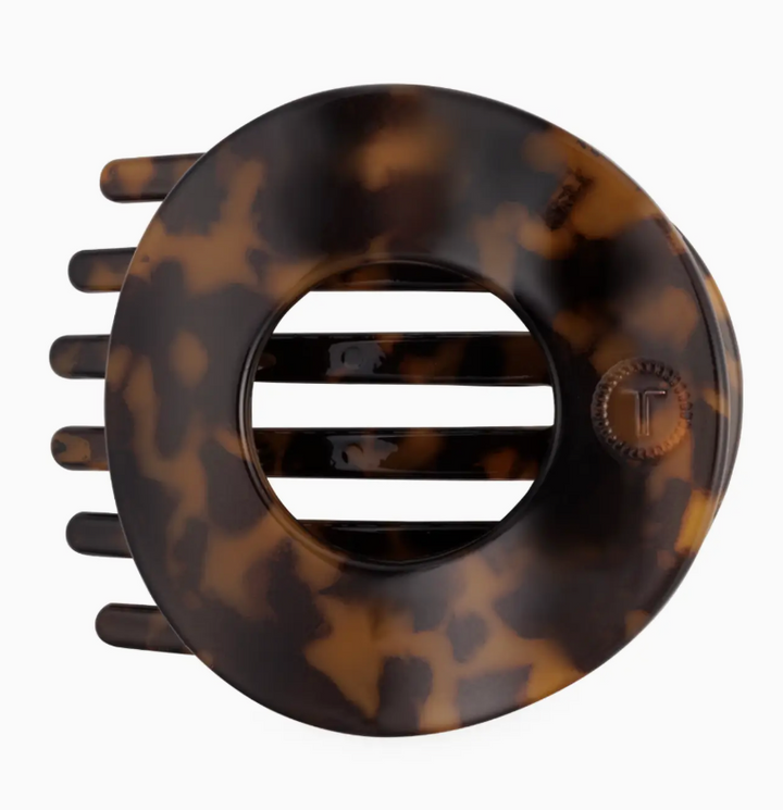 Tortoise | Medium | Flat Circle Hair Clip