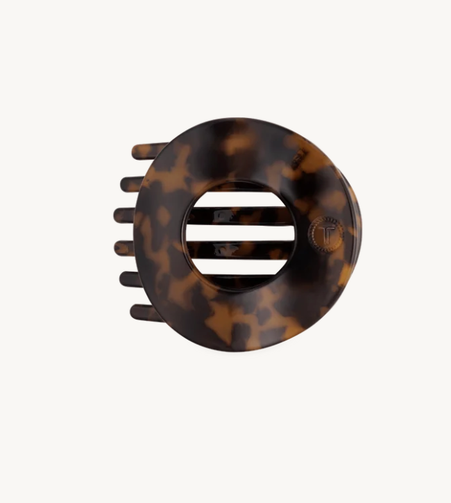 Tortoise | Small | Flat Circle Hair Clip