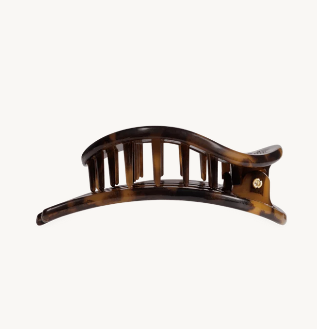 Tortoise | Small | Flat Circle Hair Clip