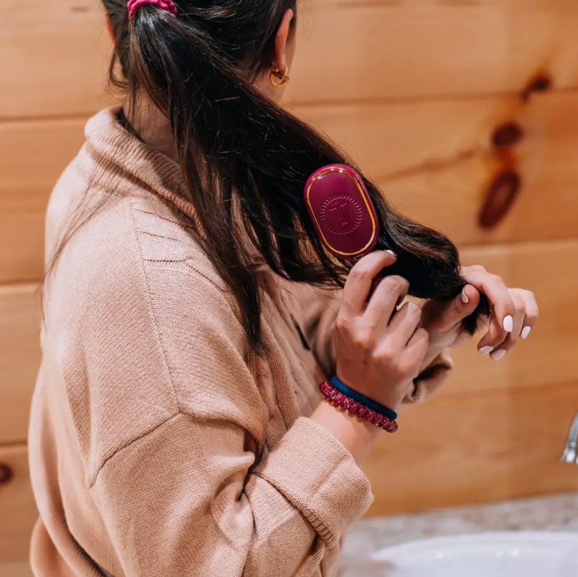 Boar Bristle Brush | Mulberry | Mini