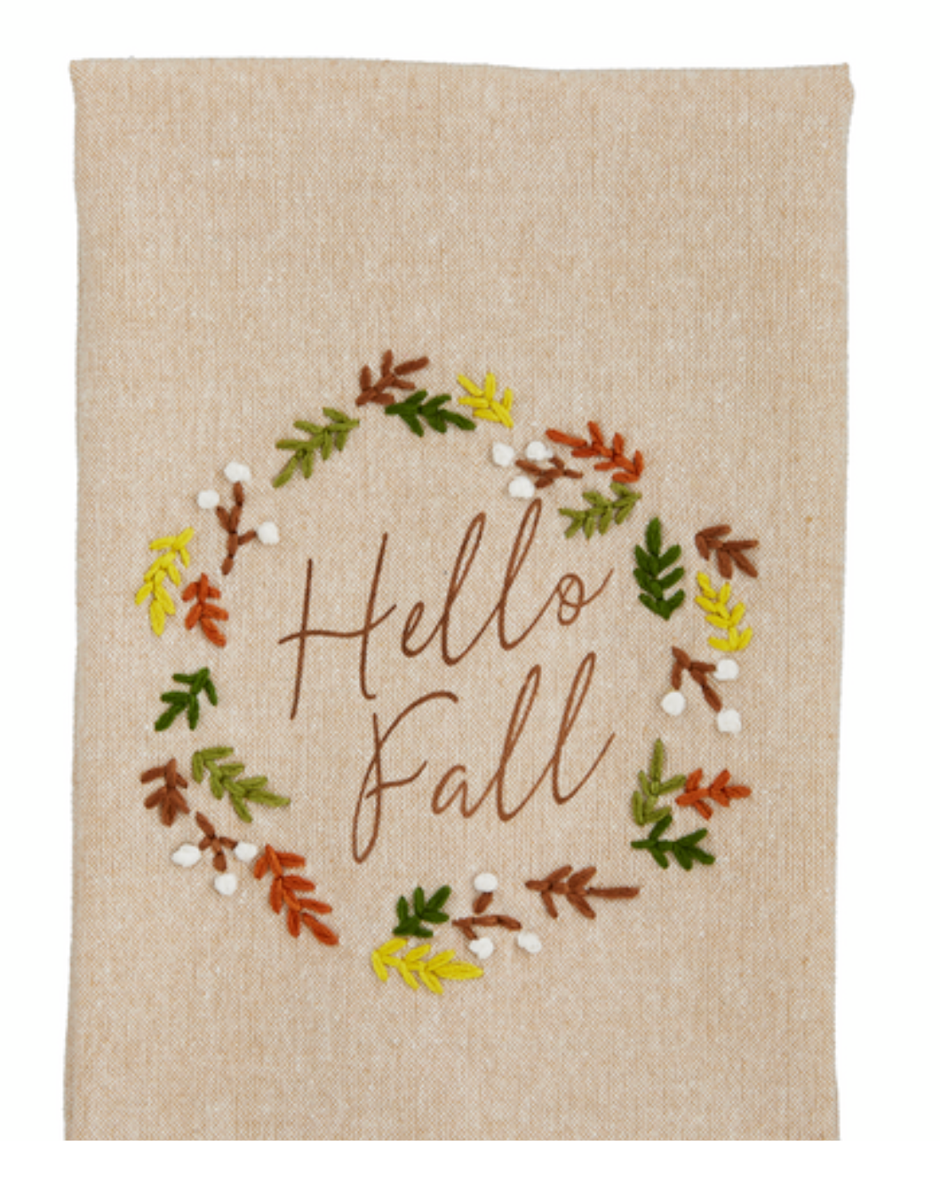 Fall French Knot Towels - Pine & Moss