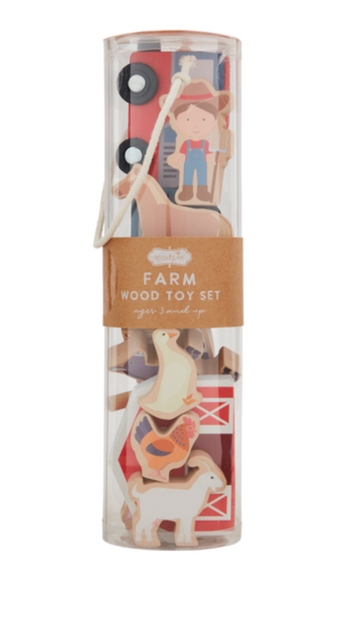 Wood Farm Toy Set