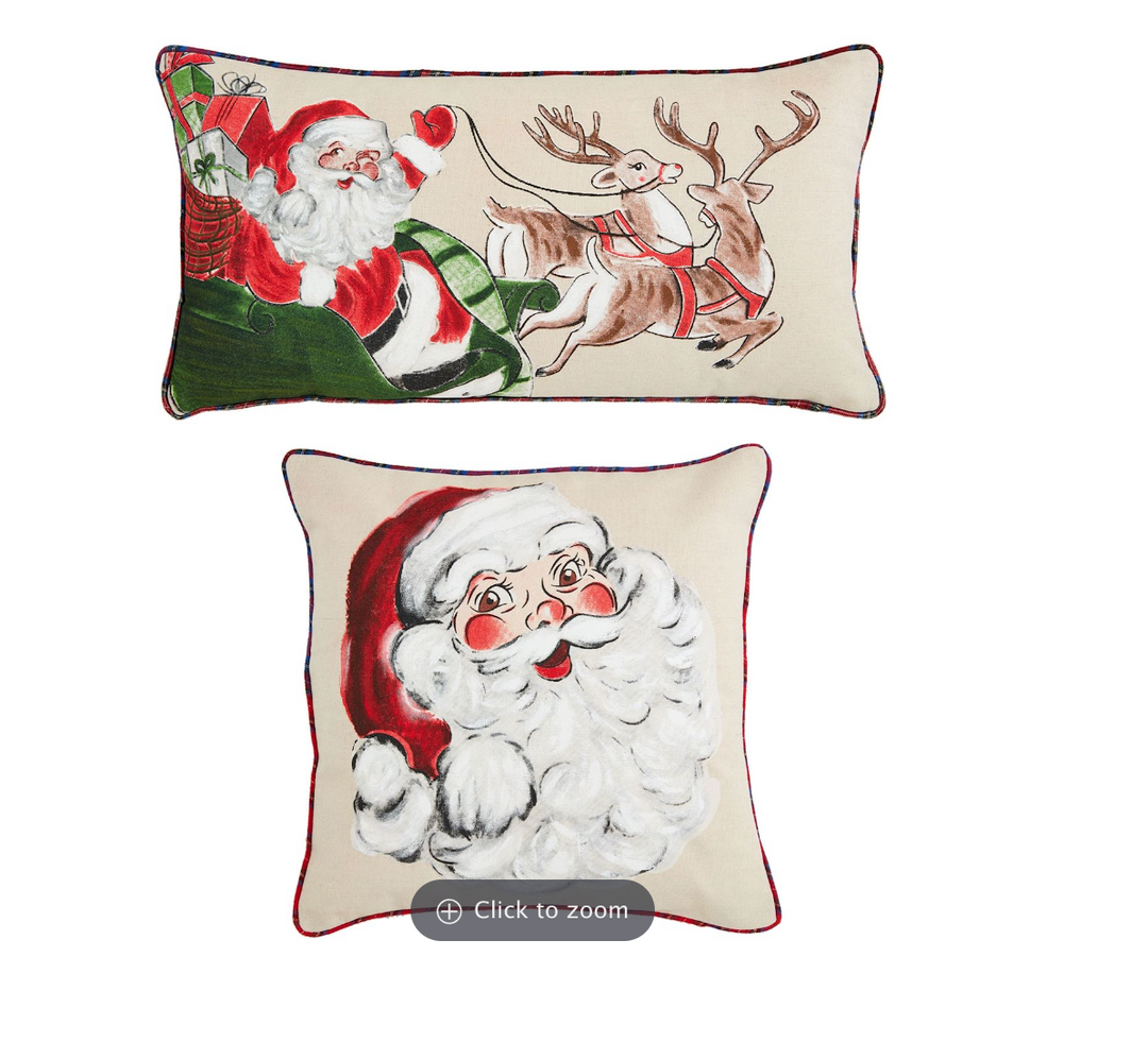 Sleigh Xmas Painted Pillow