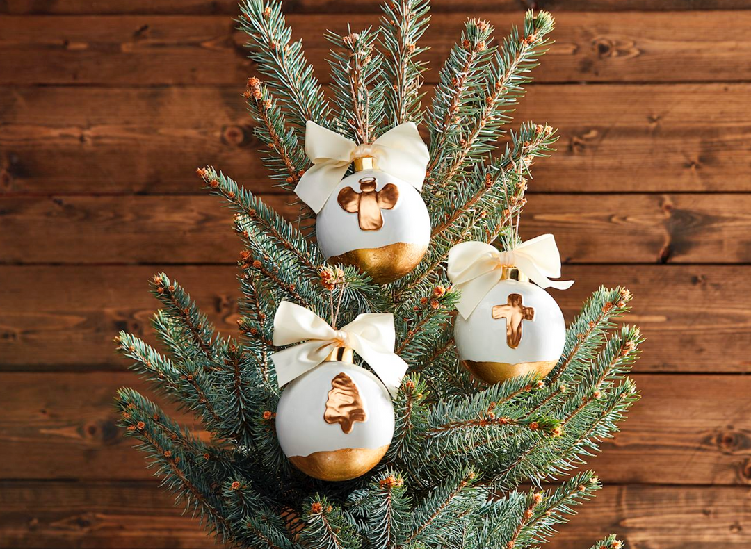 Hand Painted Ornaments - Pine & Moss