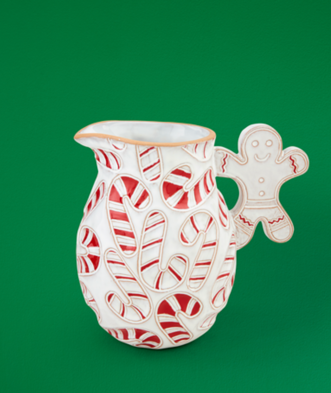 Gingerbread Candy Cane Pitcher