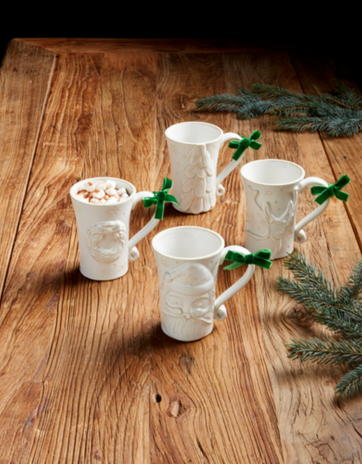 White Christmas Mugs- 4 Styles