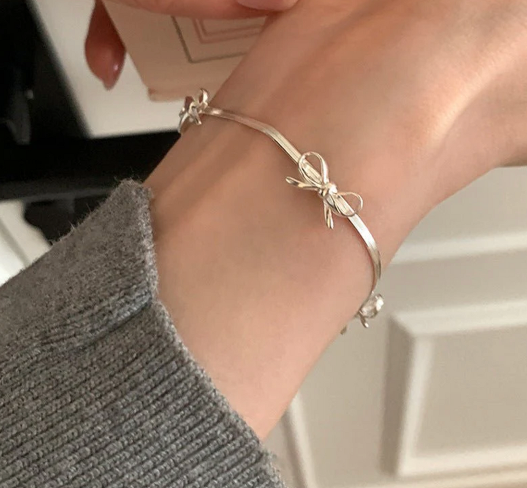 Sterling Silver Bow Bracelets- Two Styles