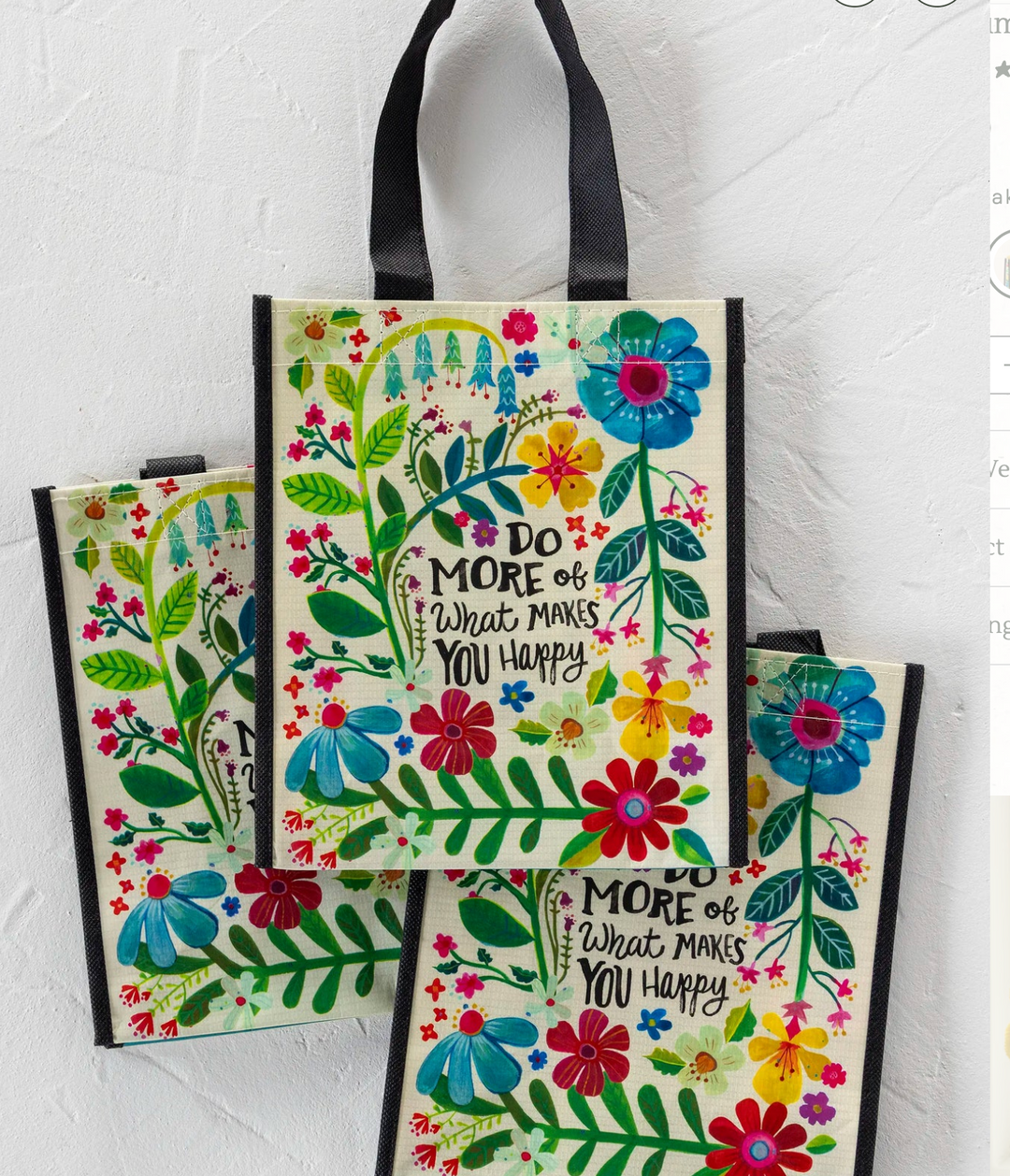 Medium Happy Bag- Do More Of What Makes You Happy - Pine &amp; Moss
