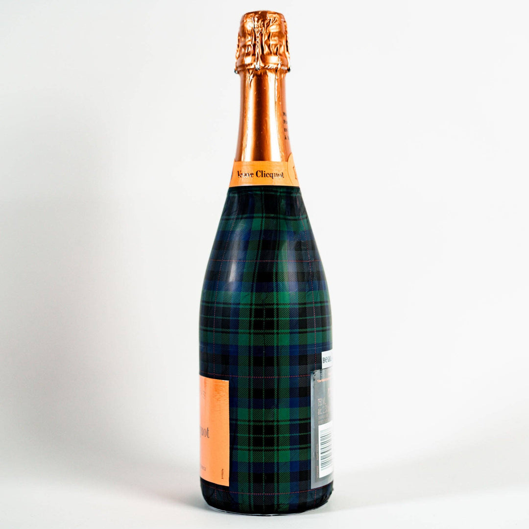 Beau Bottles Blue and Green Christmas Tartan - Champagne Collection