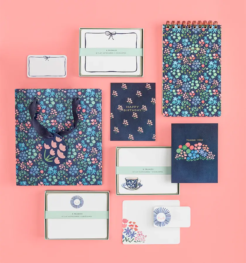 Navy Bow Little Notes® – Boxed Set of 85 Mini Notecards