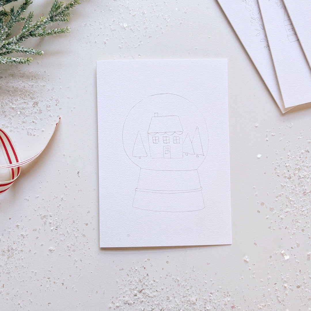 Christmas cheer paintable notecard