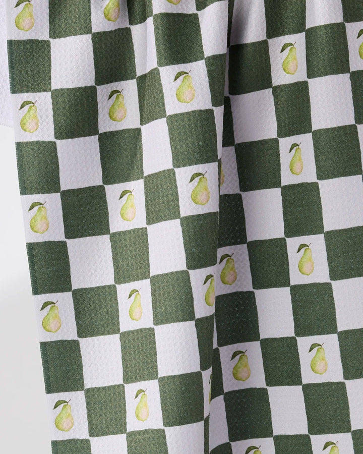 Pear Checker Tea Towel