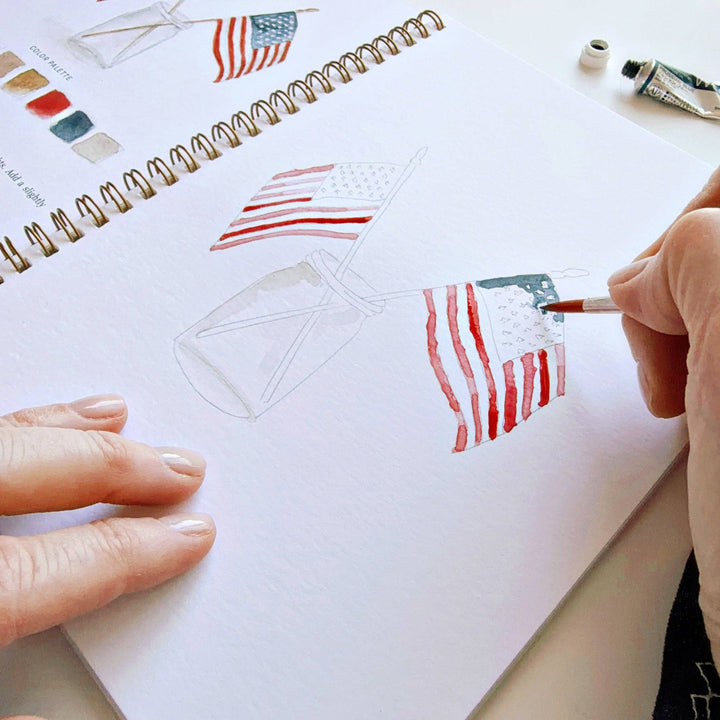 Emily Lex- Americana Watercolor Workbook - Pine &amp; Moss