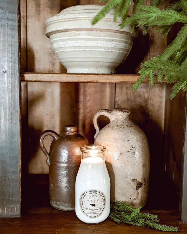 Milk Bottle Candle 13 oz: Brown Sugar & Fig