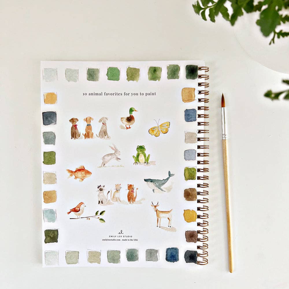 Animals watercolor workbook - Pine & Moss