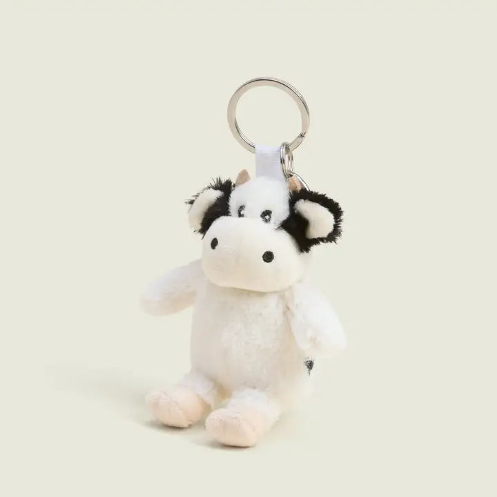 Black &amp; White Cow Mini Bag Charm