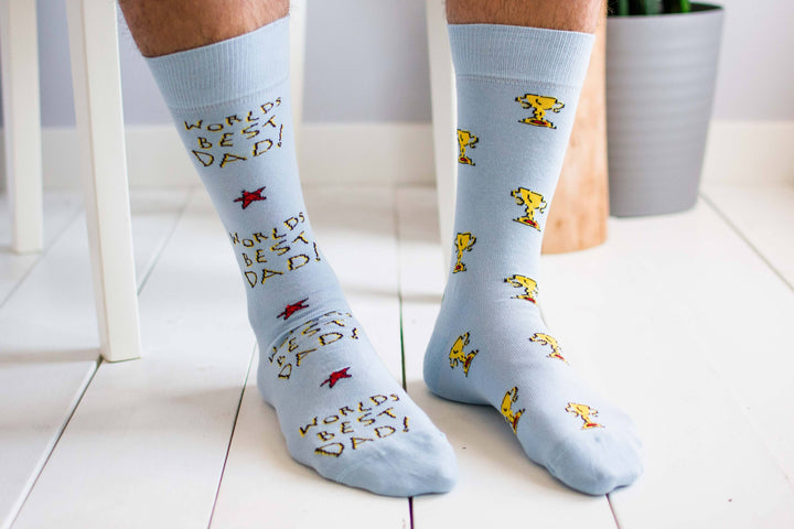 Men’s Socks | Best Dad | Fun Socks | Fathers Day | Ethical: Men's 7 - 12