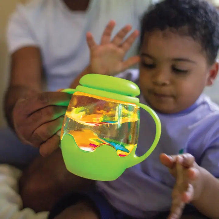 Mini Sensory Jar and Silicone Fun Filler Bundle - Green