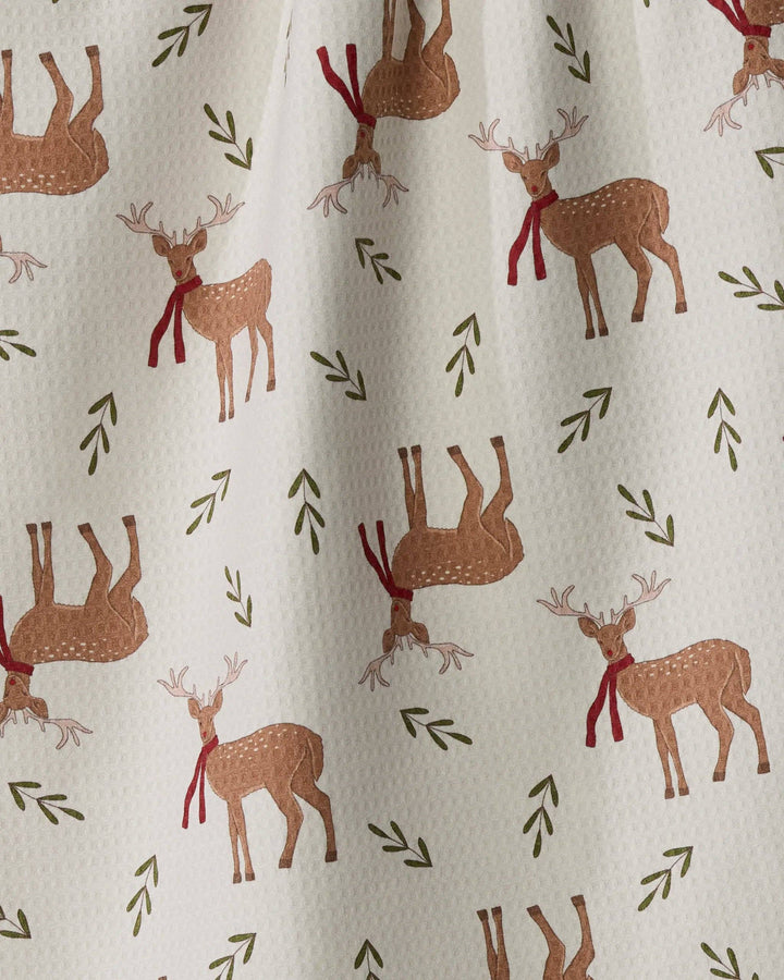 Geometry Winter Reindeer Luxe Kitchen Towel