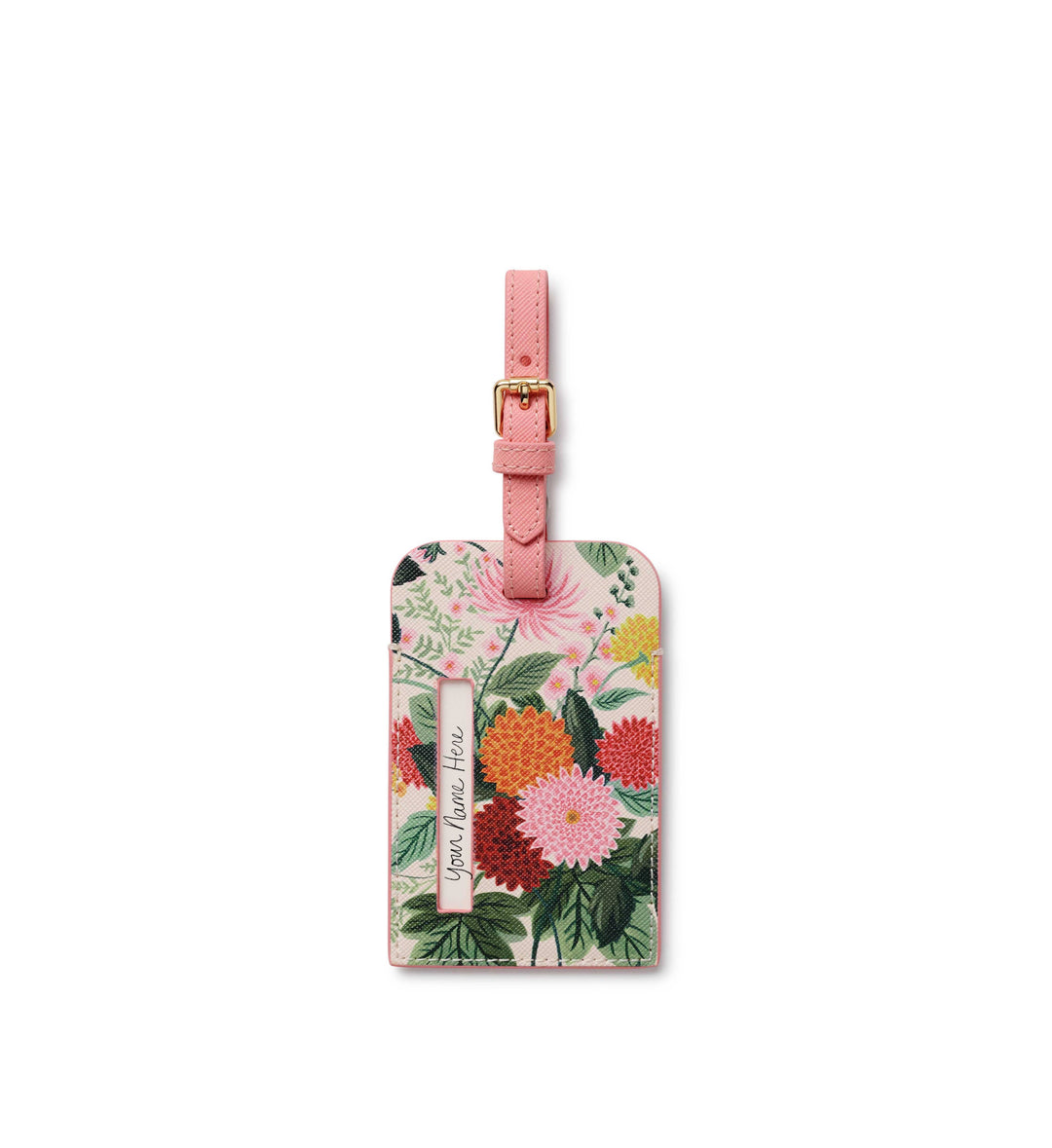 Rifle Paper Co. Dahlia Luggage Tag - Pine & Moss