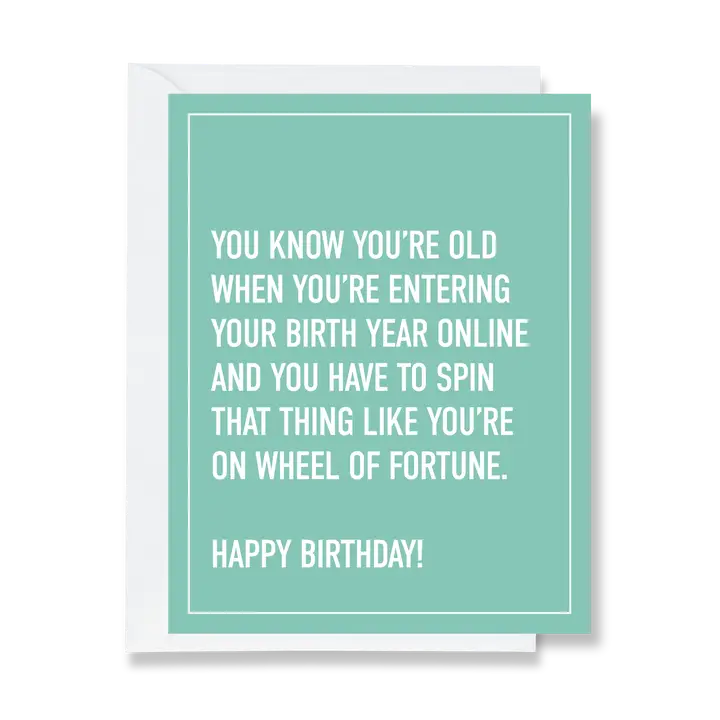 Wheel of Fortune Greeting Card- Birthday