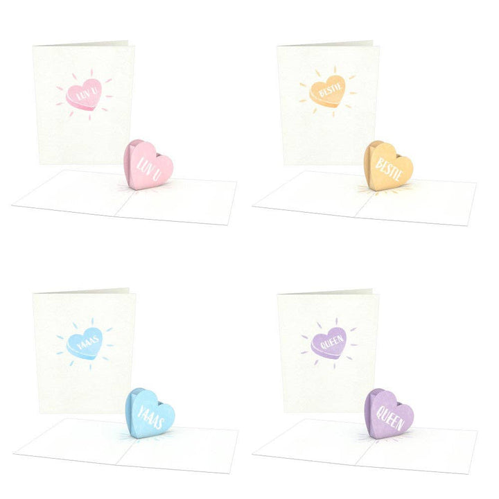 Love Hearts Pop-Up Cards Four Pack