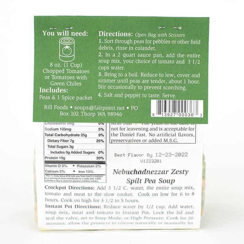 Small Nebuchadnezzar Southwest Split Pea Soup Mix