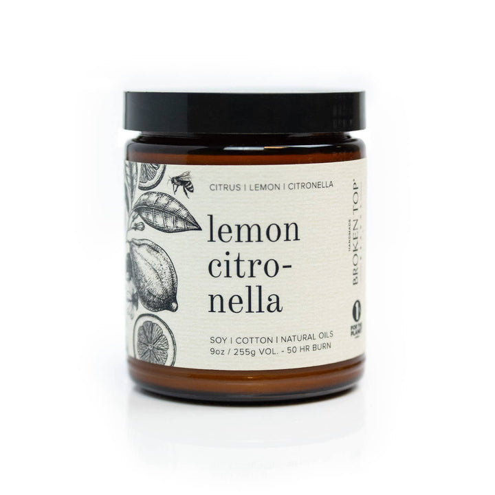 Lemon Citronella Bug Repellent Soy Candle 9 oz