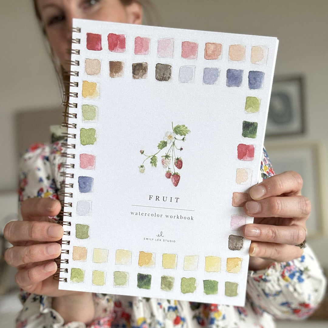 Emily Lex Studios: Fruit watercolor workbook - Pine &amp; Moss