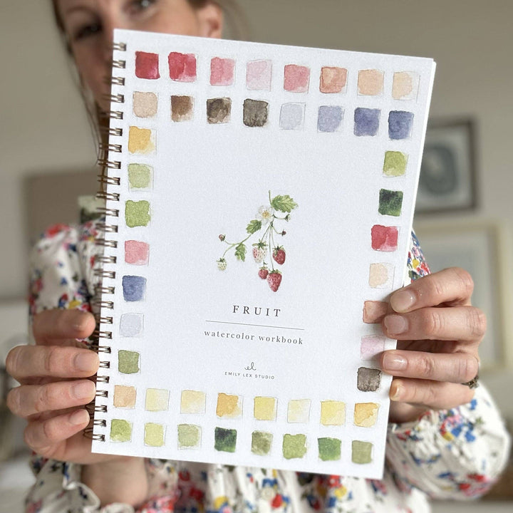 Emily Lex Studios: Fruit watercolor workbook - Pine &amp; Moss