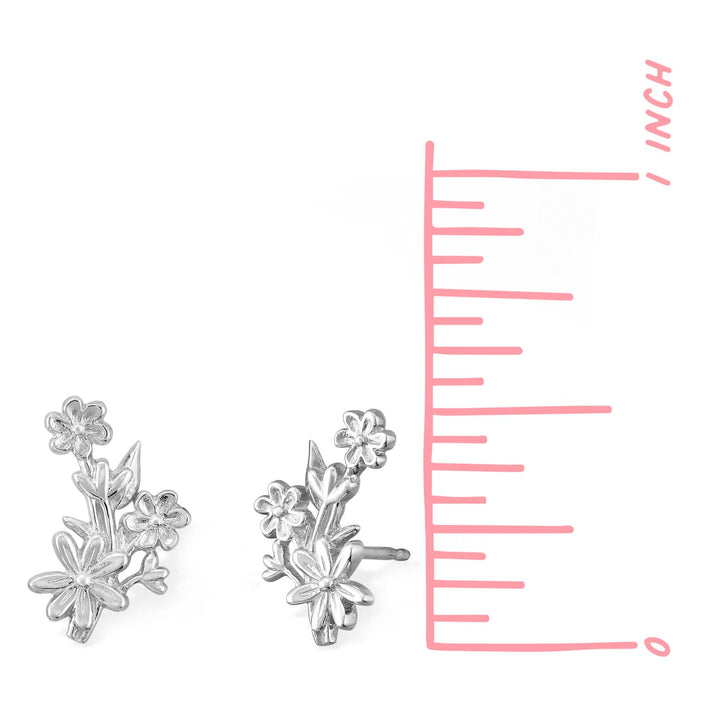 Flower Bouquet Studs (EDA 9144) - Pine & Moss