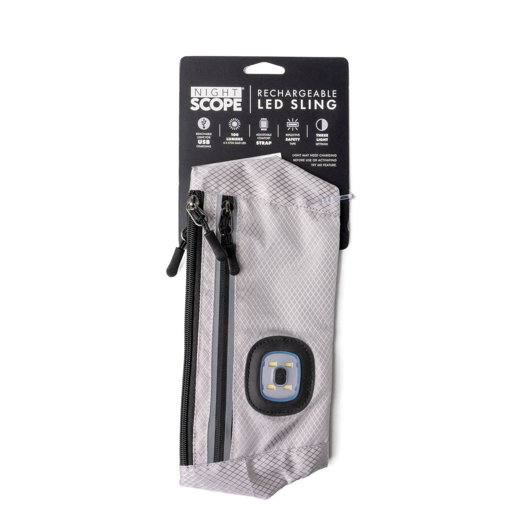 Night Scope Sling Bag with Reflective Zippers