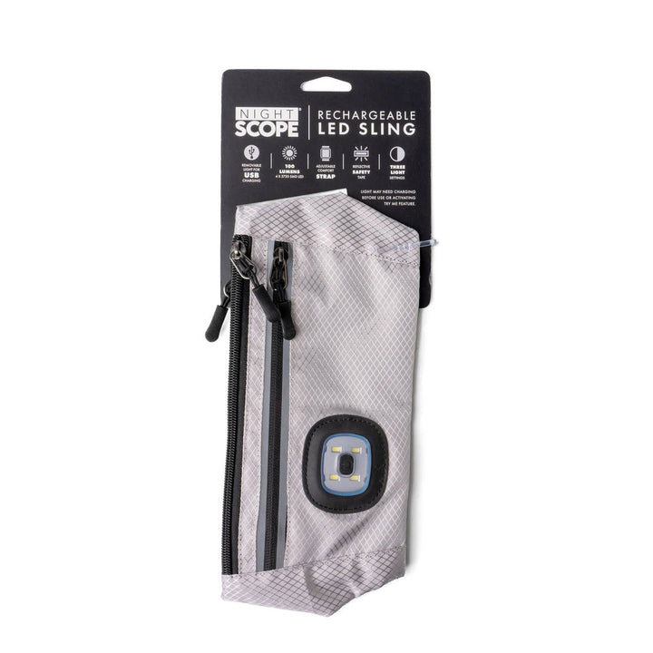 Night Scope Sling Bag with Reflective Zippers