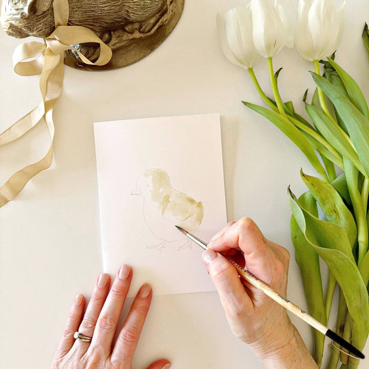 Emily Lex- Easter Paintable Watercolor Notecard Set - Pine &amp; Moss