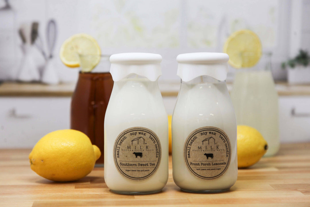 Milk Reclamation Barn 13 oz Milk Bottle Candle- Southern Sweet Tea
