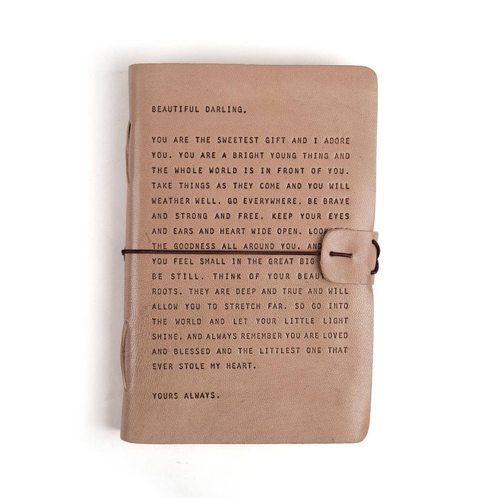 Letter for Sophie (Beautiful Darling) Artisan Leather Journal in Blush