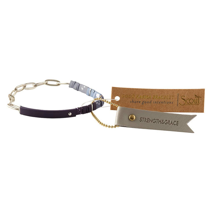 Good Karma Ombre w/Chain Bracelet - Strength & Grace Midnigh