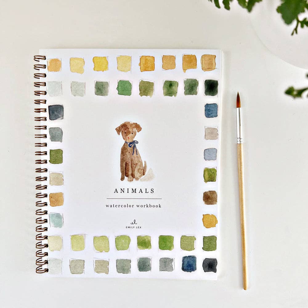 Animals watercolor workbook - Pine & Moss