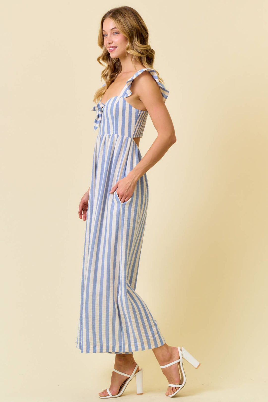 Hallie Wide Leg Culotte Jumpsuit