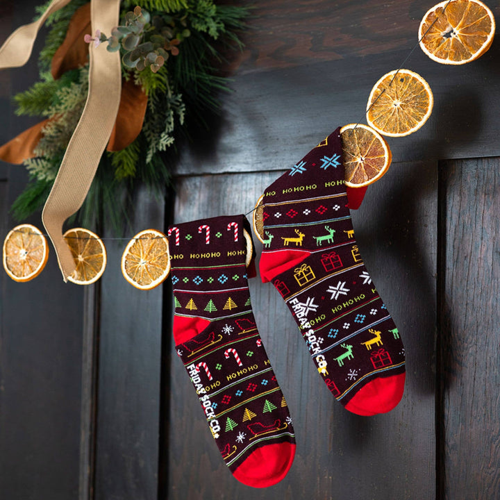 Men's Ugly Christmas Sleigh Ride Socks: Men's 7 - 12