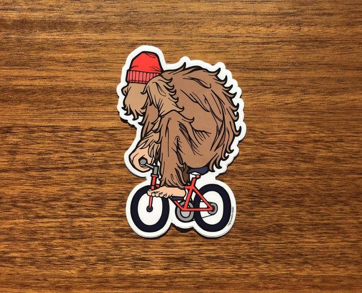 Yeti Biker | Bigfoot Bike Sticker | Waterproof Vinyl Decal