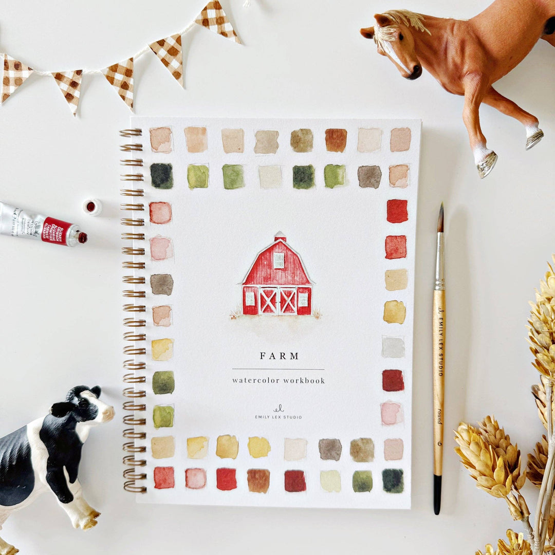 Emily Lex Studios: Farm watercolor workbook