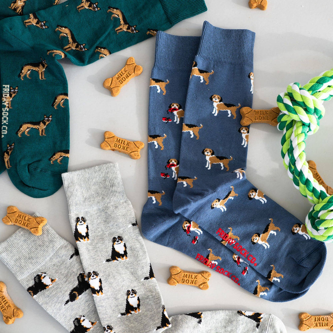 Men's German Shepherd Socks: Men's 7 - 12